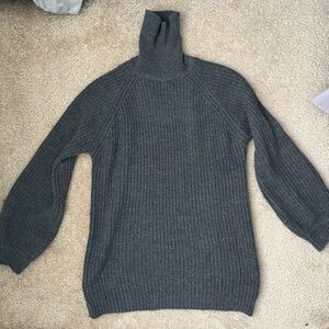 Don’t Ask Why Turtleneck Sweater Grey One Size